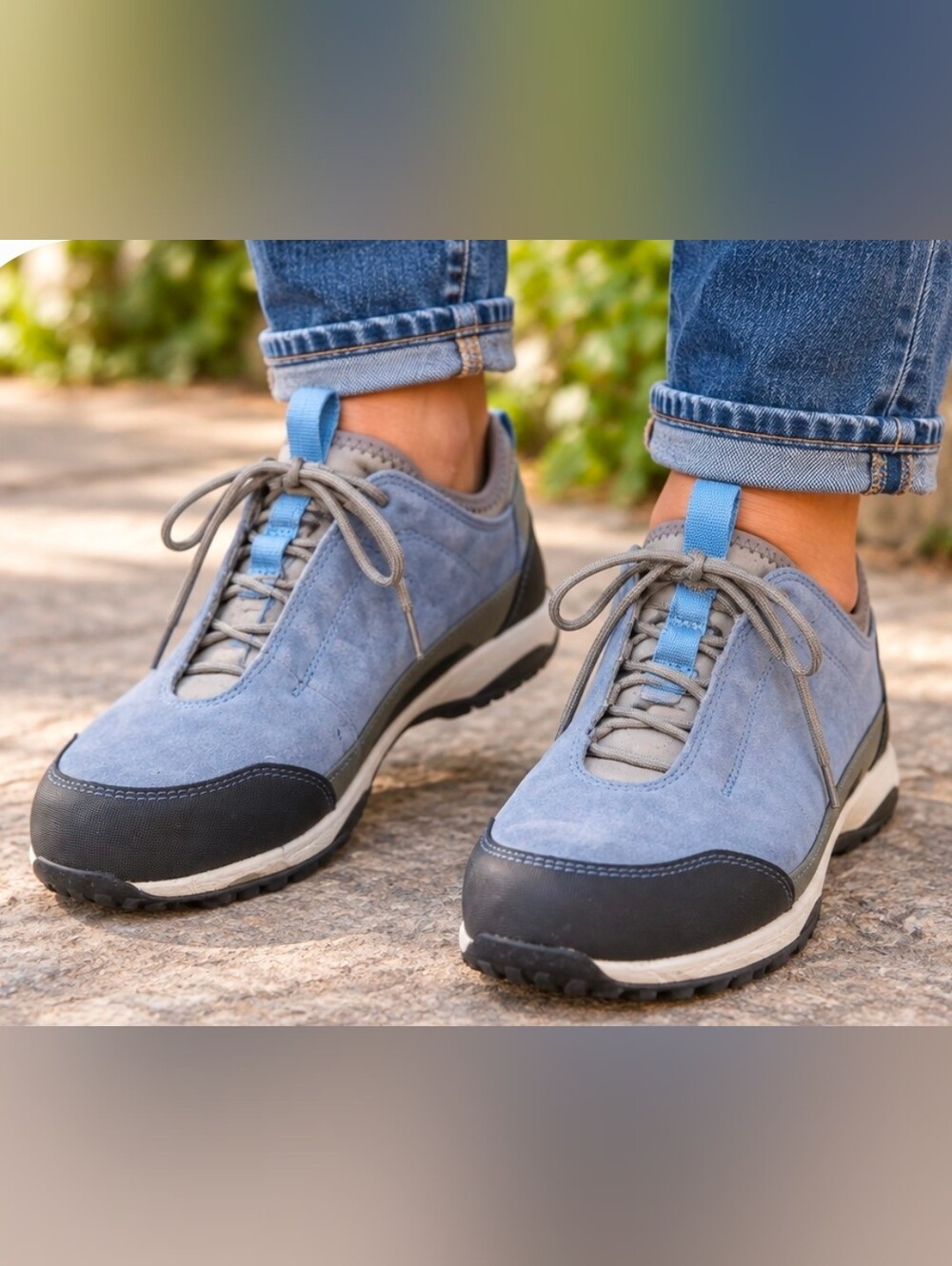 Georgia Boot G3616 Women’s 8.5 Blue Leather Vibram Trail Hiking Shoes